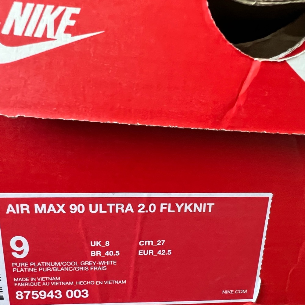 Rare Pure platinum Nike Air Max Ultra 2.0 Flyknit - Picture 12 of 12